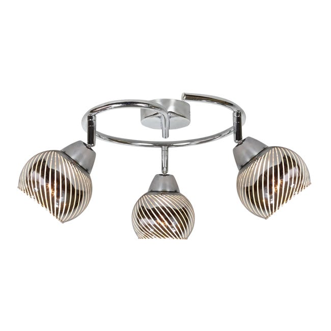 Plafon Kansas srebrny 3 x E14 Candellux