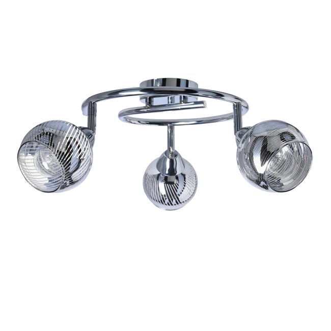 Plafon Kansas srebrny 3 x E14 Candellux