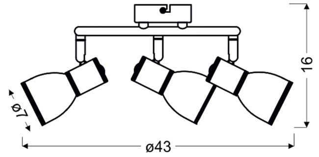 Plafon Kentucky biały 3 x E14 Candellux