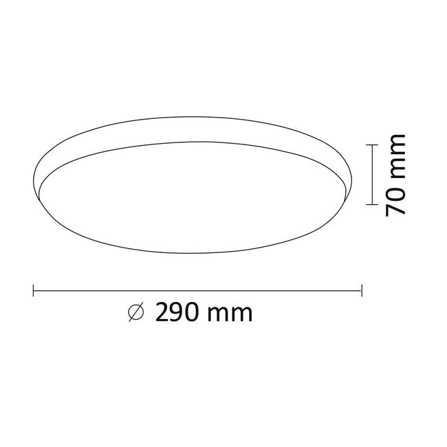 Plafon Kern nikiel 30 cm LED Polux