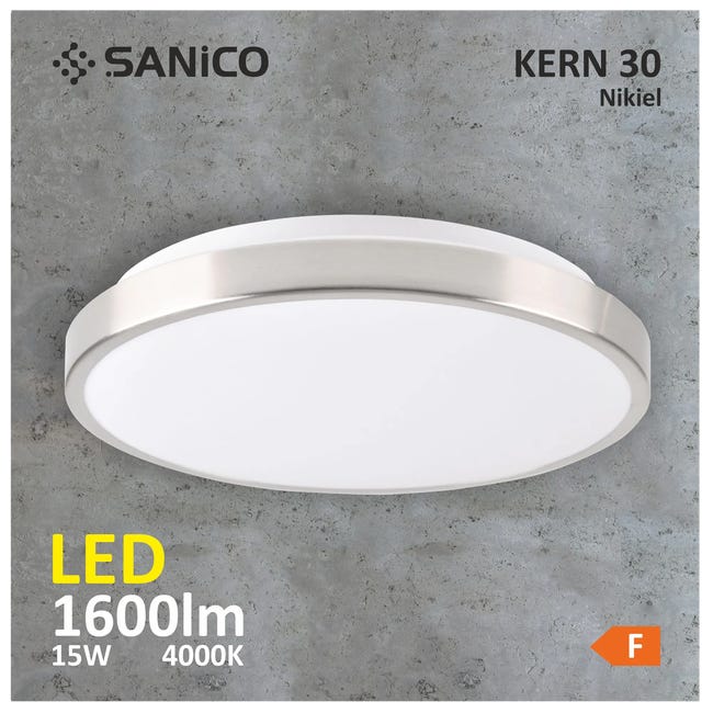 Plafon Kern nikiel 30 cm LED Polux