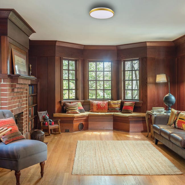 Plafon Kern złoty 30 cm LED Polux