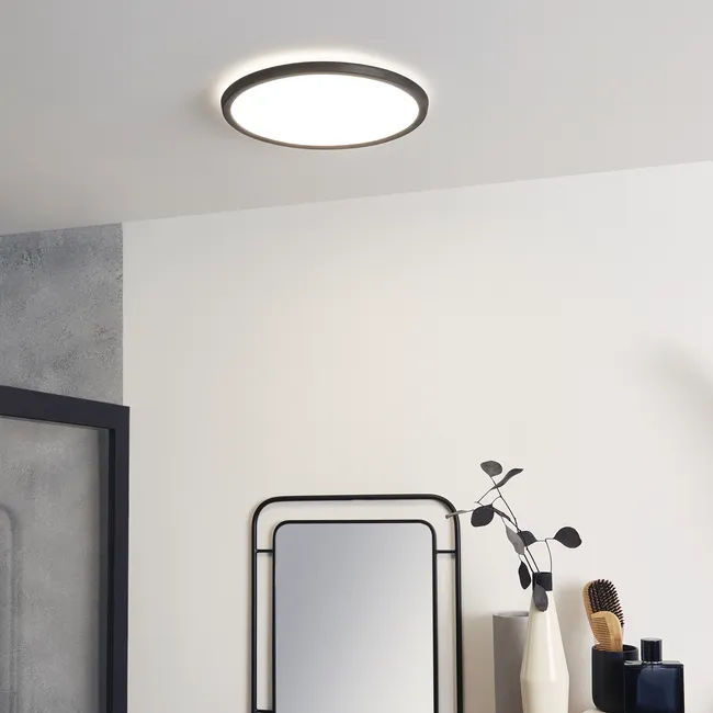 Plafon LED Lano czarny IP54 29 cm 1700 lm Inspire