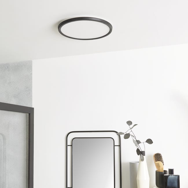 Plafon LED Lano czarny IP54 29 cm 1700 lm Inspire