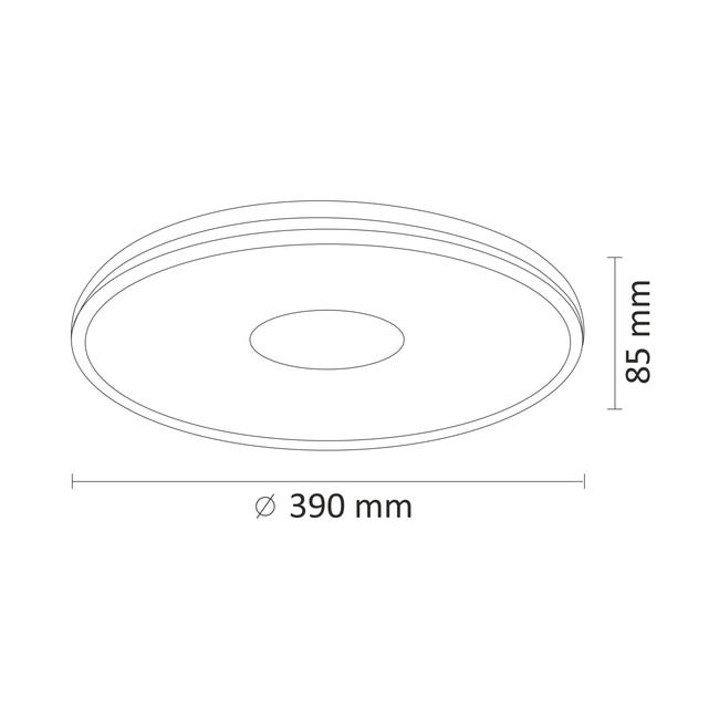 Plafon Leon z pilotem 39 cm biały 5200 lm LED Polux