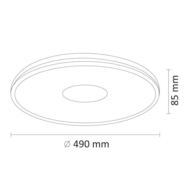 Plafon Leon z pilotem 49 cm biały 7500 lm LED Polux