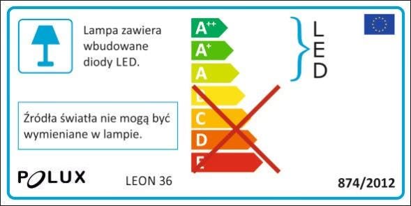 Plafon Leon z pilotem 49 cm biały 7500 lm LED Polux