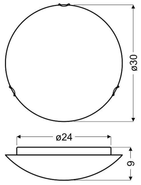 Plafon Mea biały E27 30 cm Candellux