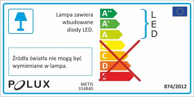 Plafon Metis biały 30 cm LED Polux