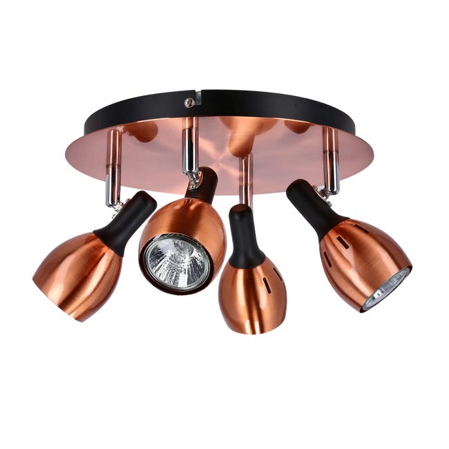 Plafon Misouri miedziany 4 x GU10 Candellux
