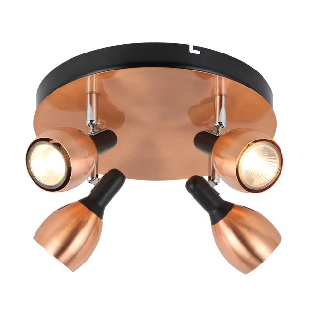 Plafon Misouri miedziany 4 x GU10 Candellux