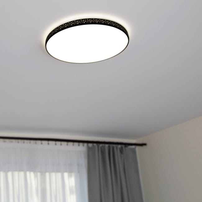 Plafon Moon czarny 35 cm IP44 LED