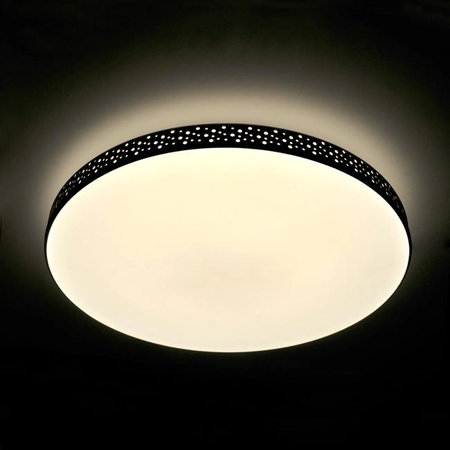 Plafon Moon czarny 35 cm IP44 LED