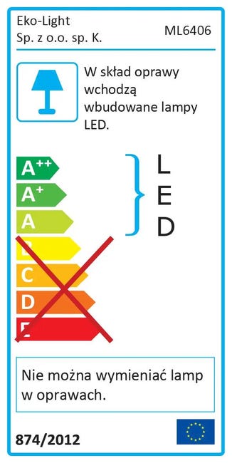 Plafon Naomi biały 38 cm LED Eko-Light