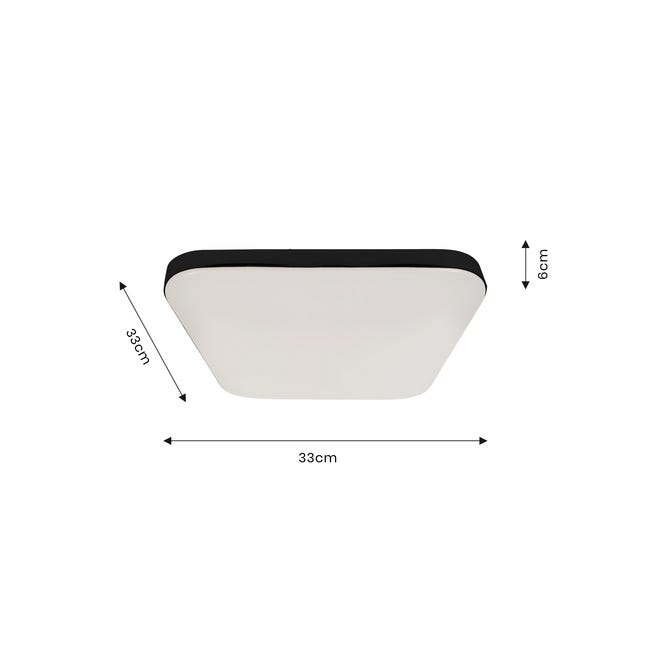 Plafon Nemo IP44 33 cm czarny 1530 lm LED Eko-Light