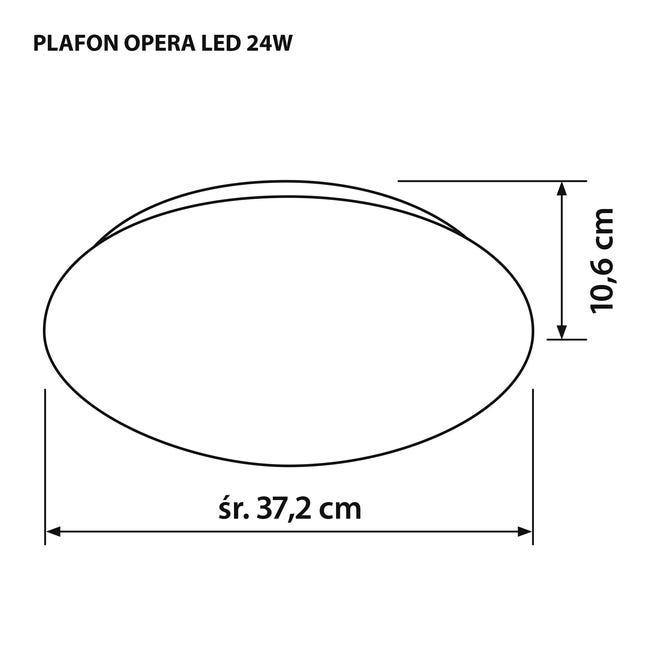 Plafon OPERA 37.2 cm 1900 lm biały LED ACTIVEJET