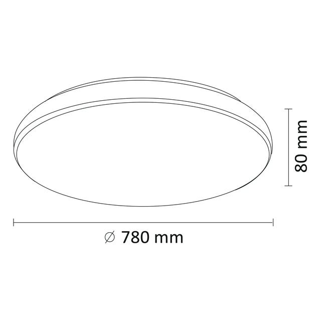 Plafon PIRIUS z pilotem 78 cm biały okrągły LED POLUX