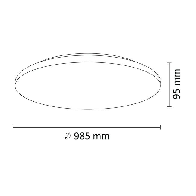 Plafon PIRIUS z pilotem 98.5 cm biały okrągły LED POLUX