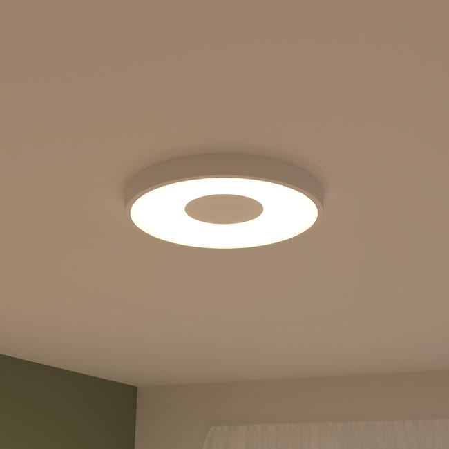 Plafon Piazo 48 cm z pilotem 8800 lm 2700-6500 K biały LED Inspire