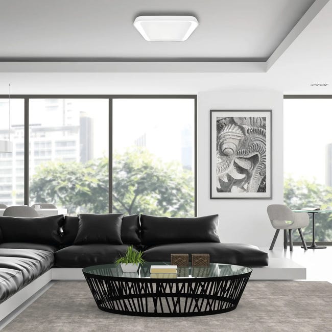 Plafon Quadro z pilotem 40 cm biały 4000 lm LED Eko-Light