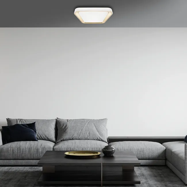 Plafon Qudero z pilotem 50 cm złoty 7000 lm LED Eko-Light