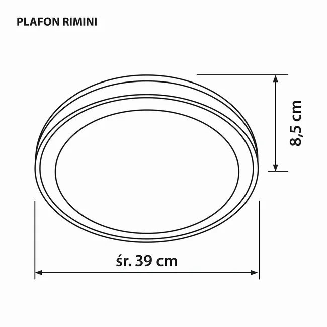 Plafon Rimini czarno-złoty E27 śr. 39 cm Activejet