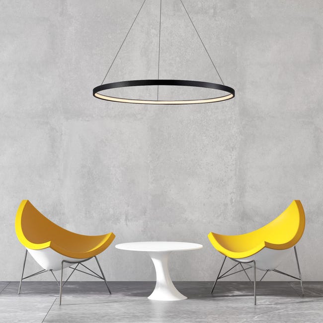 Plafon Ring 90 cm czarny 3000 lm LED Light Prestige