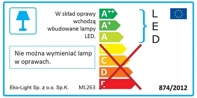 Plafon SIENA z pilotem 55 cm biały LED EKO-LIGHT