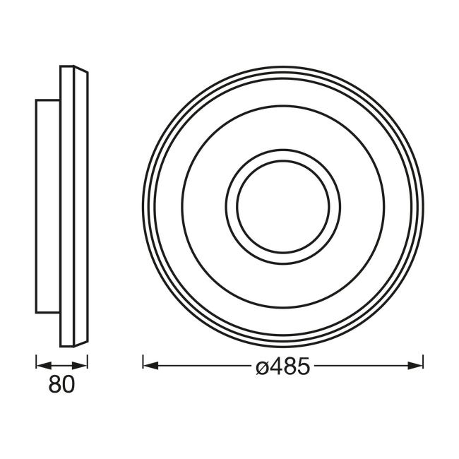 Plafon SMART WIFI ORBIS 52.5 cm biały LED Ledvance