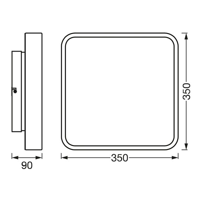 Plafon SMART WIFI ORBIS SQ 40.2 cm czarny LED Ledvance