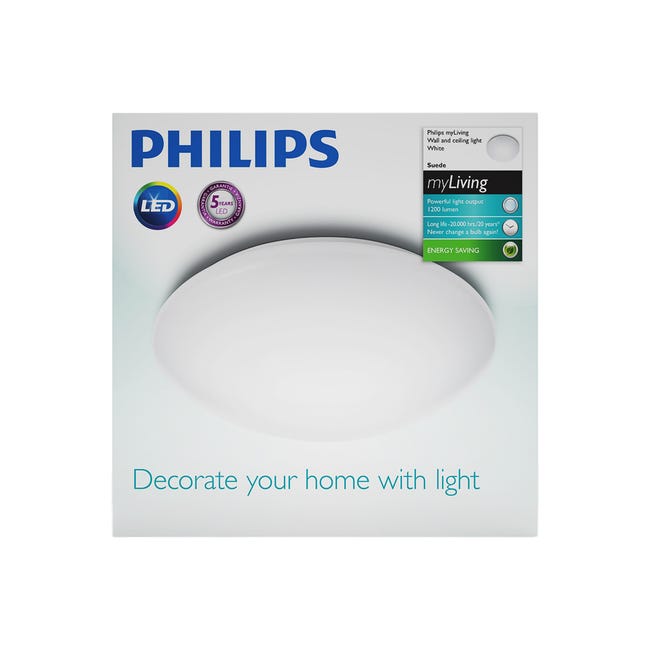 Plafon SUEDE 28 cm biały LED PHILIPS