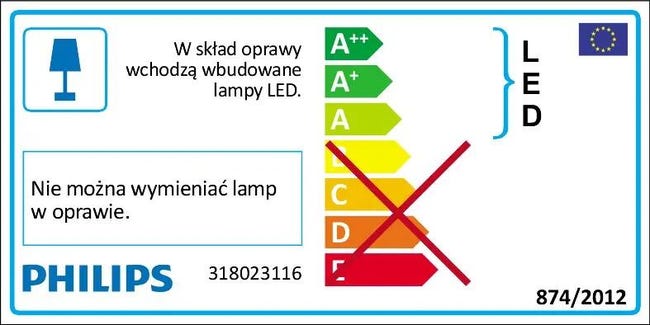 Plafon SUEDE 38 cm biały LED PHILIPS