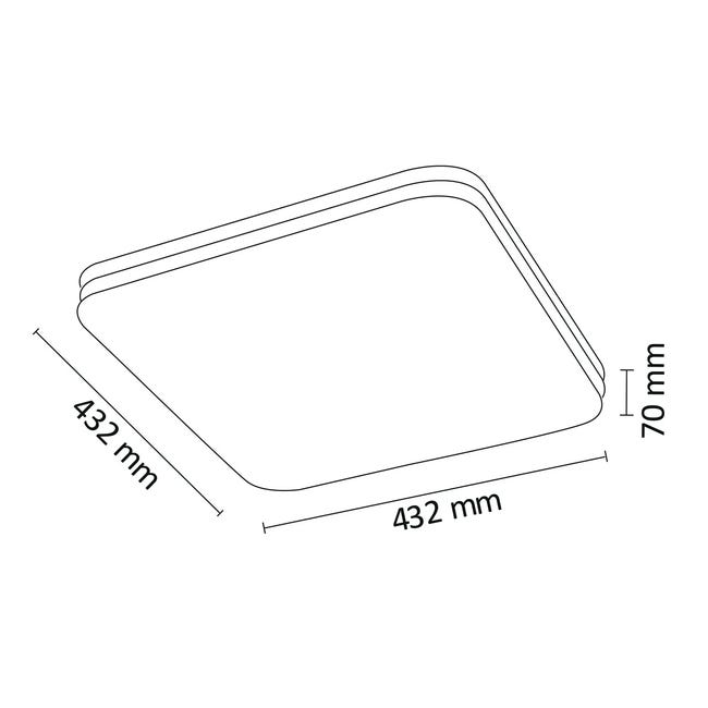 Plafon SYRIUS z pilotem 43 cm biały LED POLUX