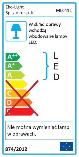 Plafon Sonic biały 85 cm LED Eko-Light