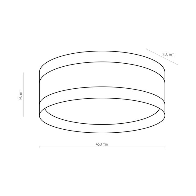 Plafon Tago 45 cm czarny E27 Tk Lighting