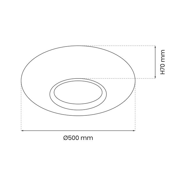 Plafon Tokyo biało-złoty 3600 lm LED Milagro