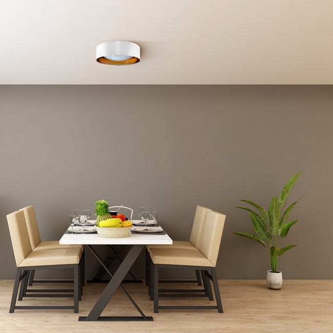 Plafon Tuluza biało-złoty 32 cm LED Goldlux