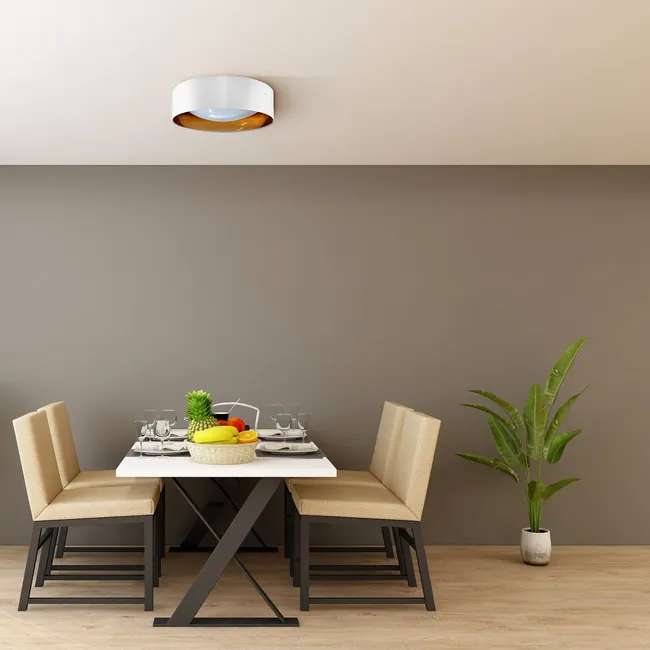 Plafon Tuluza biało-złoty 40 cm LED Goldlux