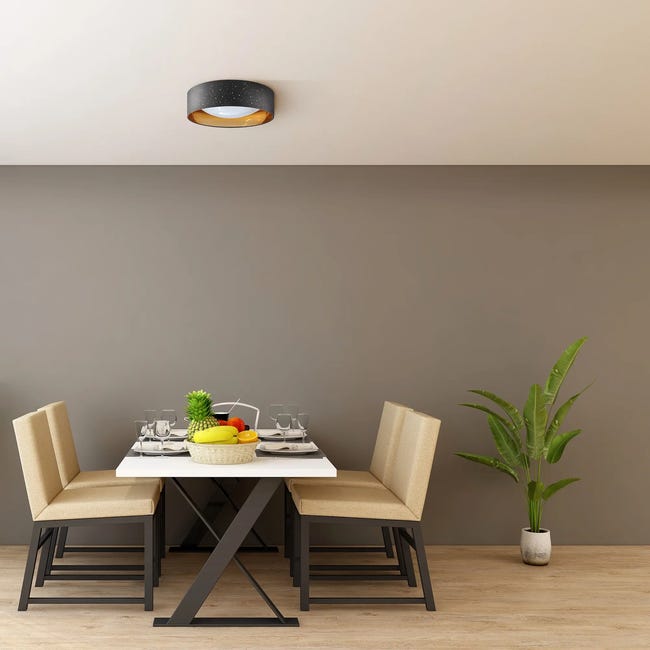 Plafon Tuluza czarno-złoty 32 cm LED Goldlux
