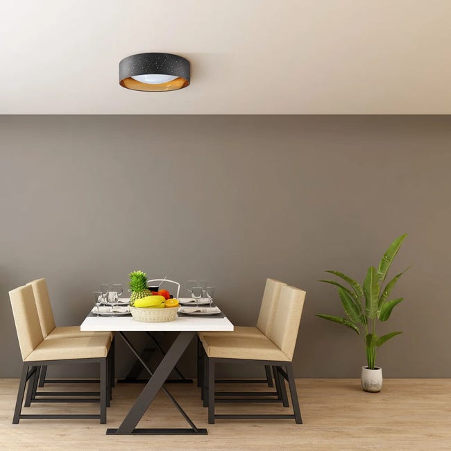 Plafon Tuluza czarno-złoty 40 cm LED Goldlux