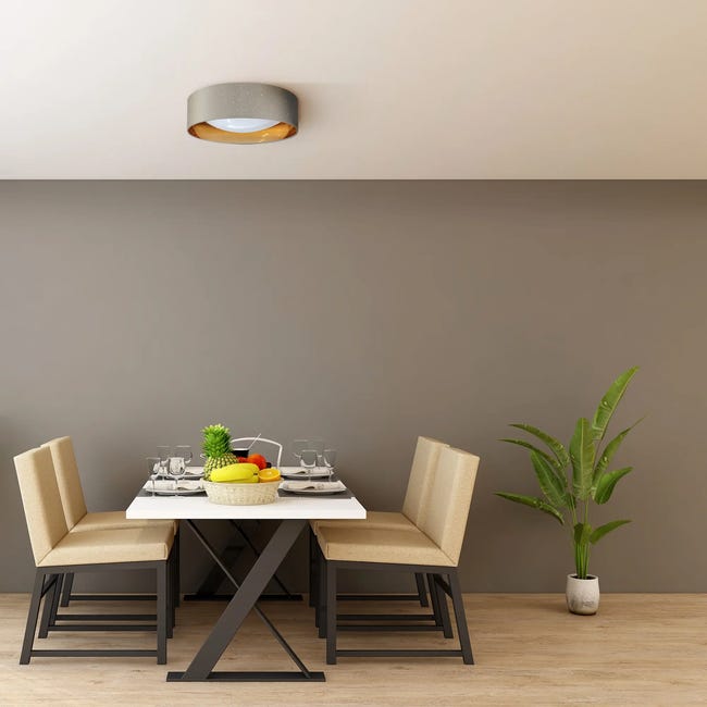 Plafon Tuluza taupe-złoty 40 cm LED Goldlux