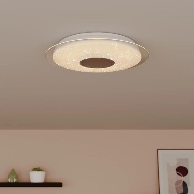 Plafon Vizzini pilot/głośnik 40 cm biały 3200 lm LED Inspire