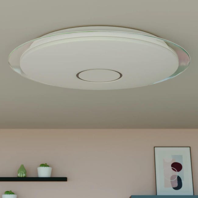 Plafon Vizzini z pilotem 76 cm biały 4725 lm LED Inspire