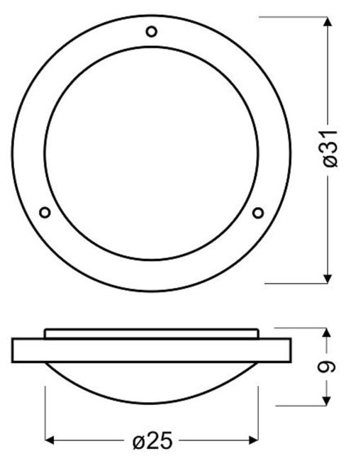 Plafon łazienkowy AQUILA IP44 nikiel E27 CANDELLUX
