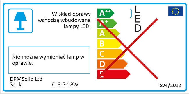Plafon łazienkowy IP44 28 cm biały kwadrat LED DPM