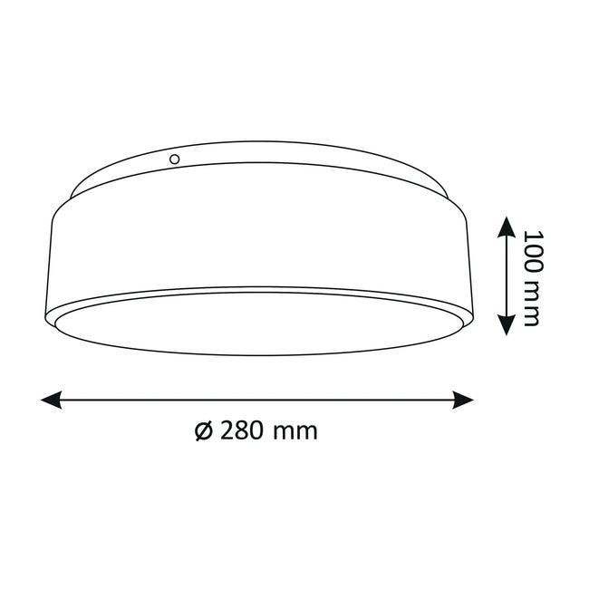 Plafon łazienkowy Rene IP44 czarny LED