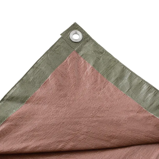 Plandeka ochronna 4x5 m 140 g/m zielono-brązowa Dexter