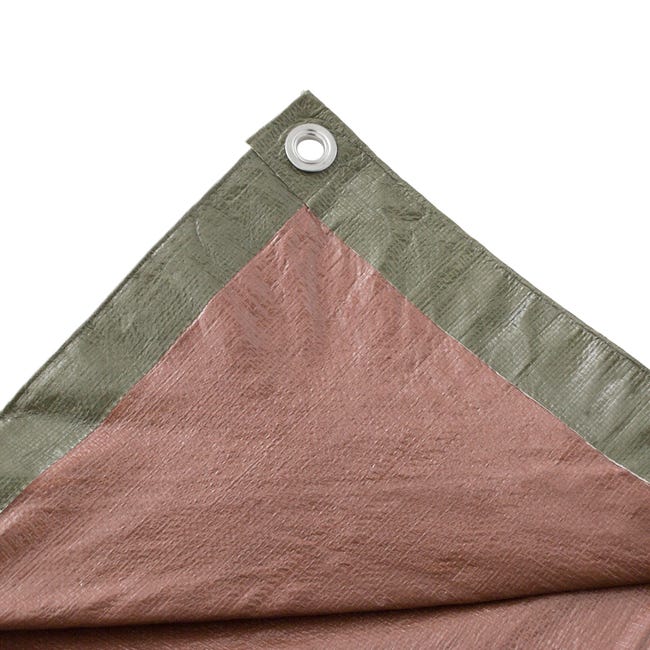 Plandeka ochronna 8x12 m 140 g/m zielono-brązowa Dexter