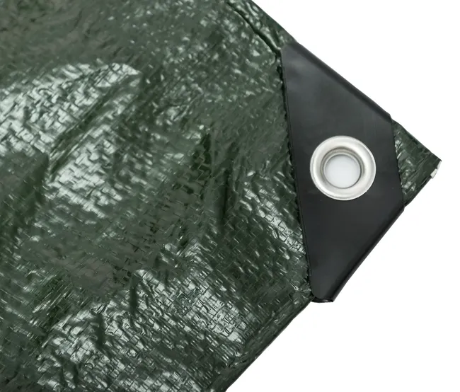 Plandeka ochronna PE 2x3 m 70 g/m2 zielono-niebieska z oczkami