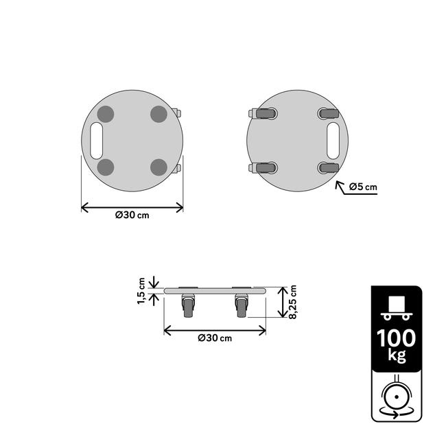 Platforma transportowa max. obciążenie 100 kg Standers